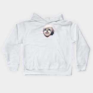 Cute Havanese Drawing Kids Hoodie